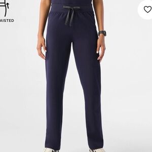 FIGS Women’s High Waisted Livingston Basic Scrub Pants Navy Blue Size Medium